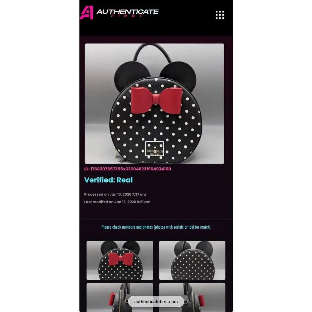 Kate Spade Disney Minnie Mouse Crossbody & Matching Card Holder - Authentic